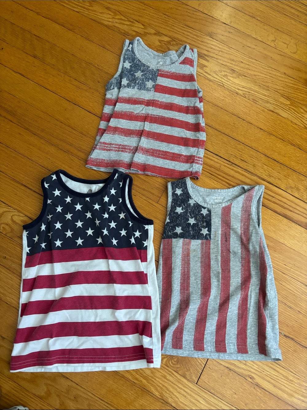 Kids' Red, White & Blue American Flag Tank Top Bundle